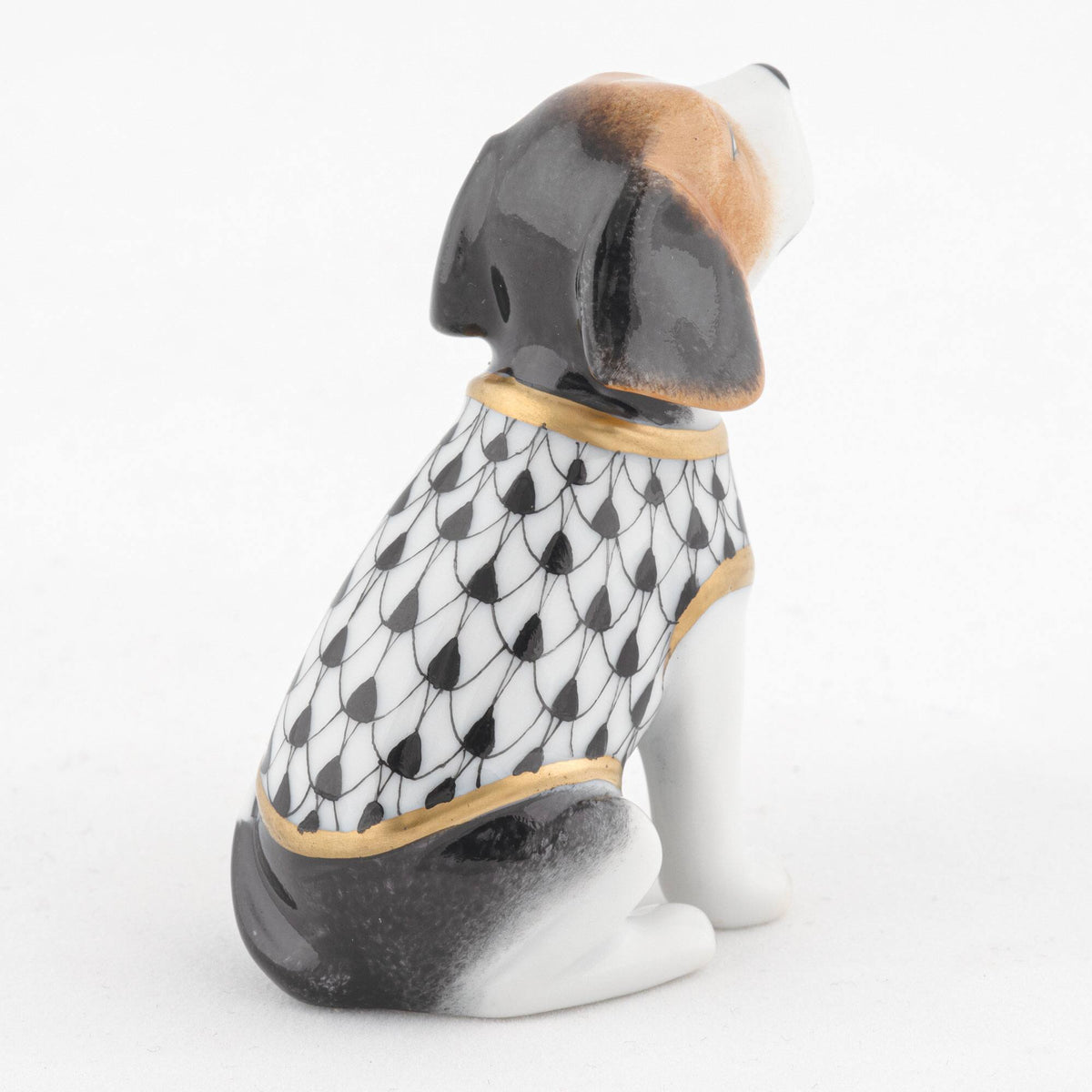 Herend Beagle Puppy Figurine – Black, alternate view