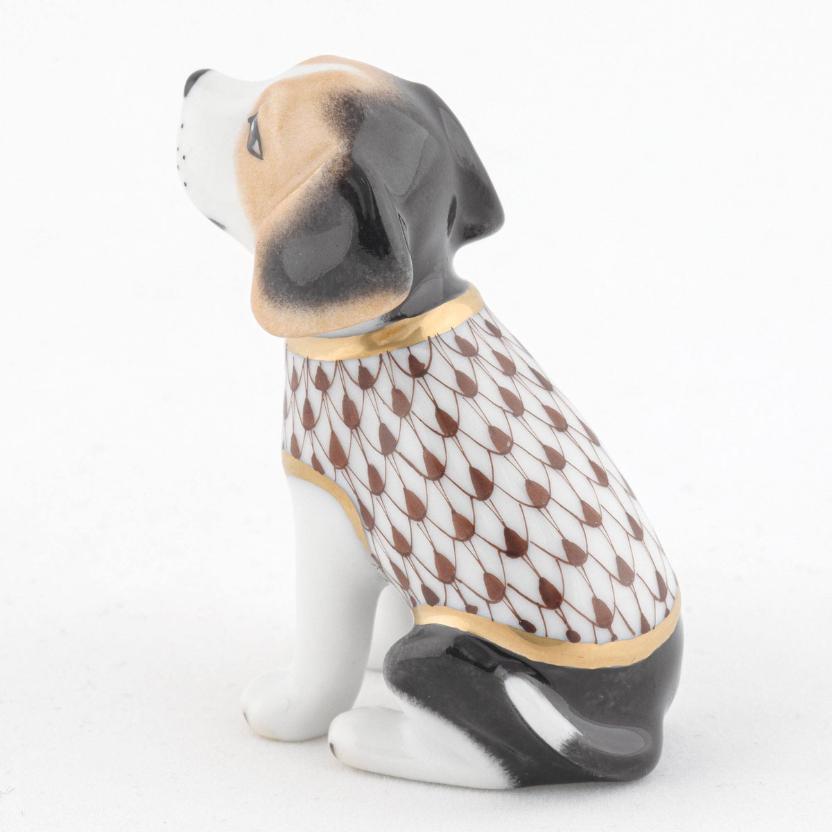 Herend Beagle Puppy Figurine – Chocolate, alternate view