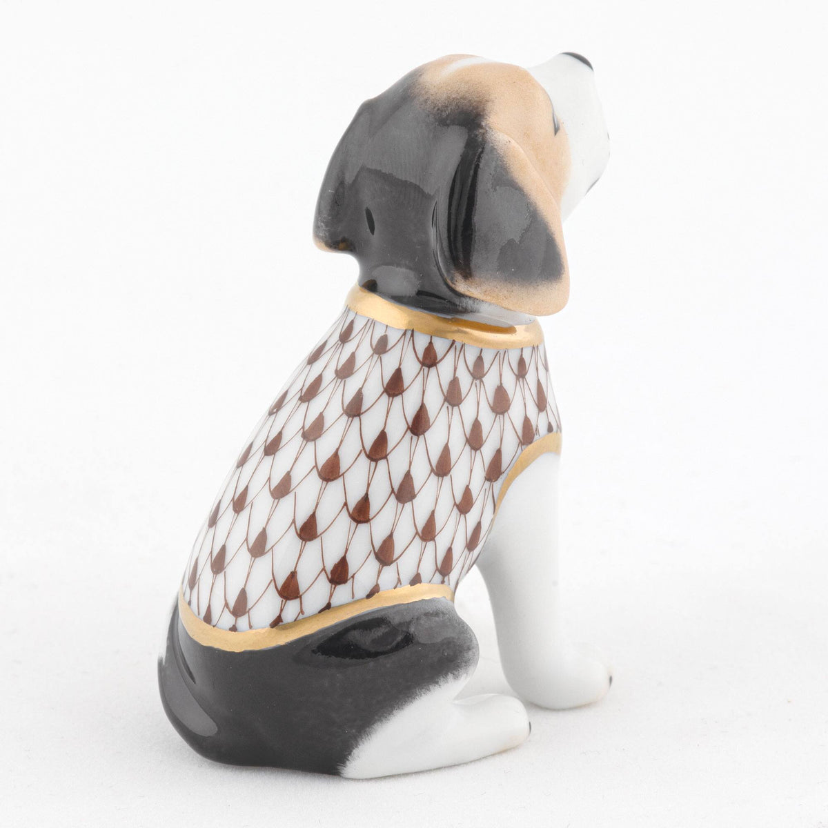 Herend Beagle Puppy Figurine – Chocolate, alternate view