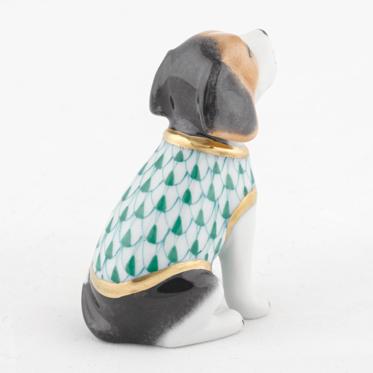 Herend Beagle Puppy Figurine – Green, alternate view