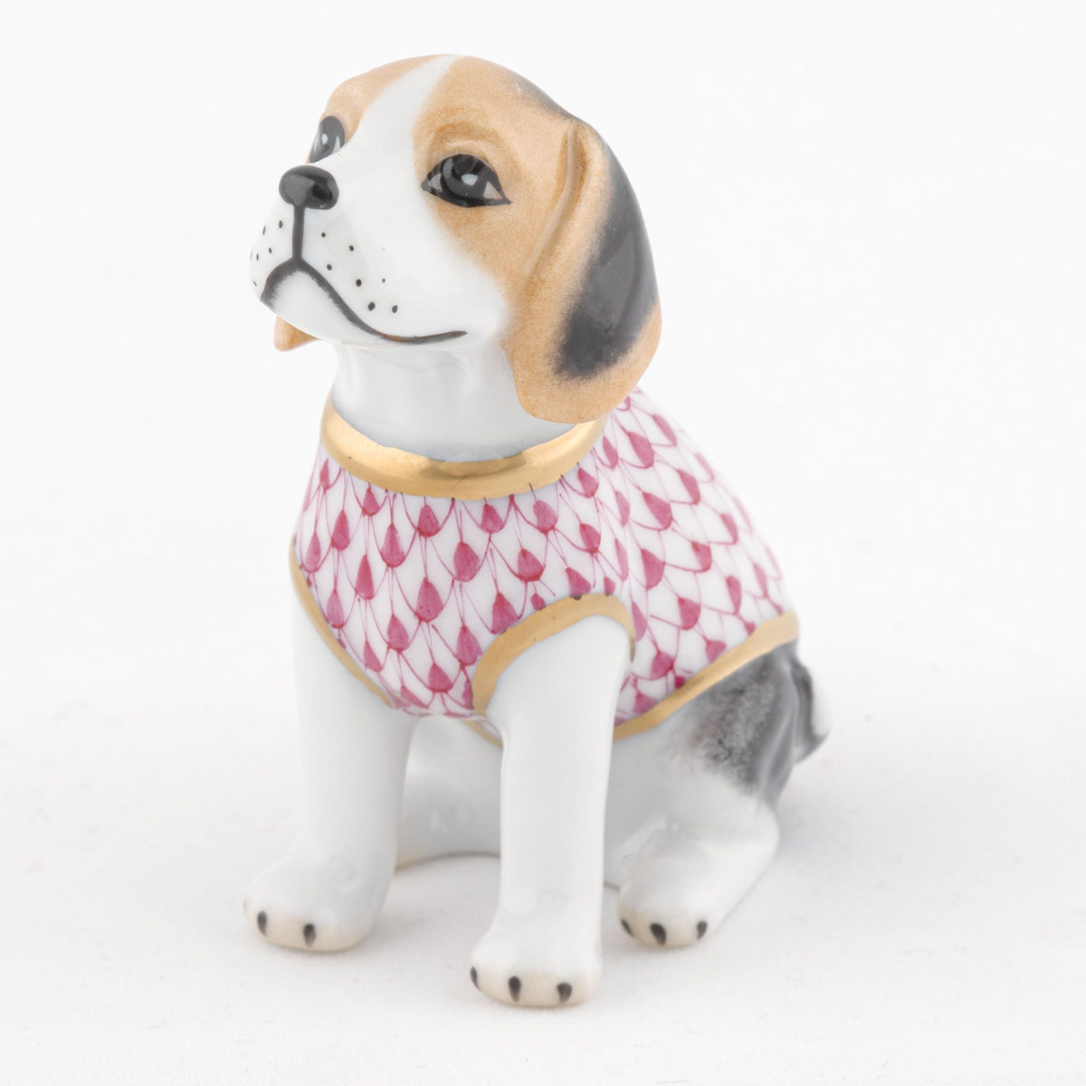 Herend Beagle Puppy Figurine – Raspberry, alternate view