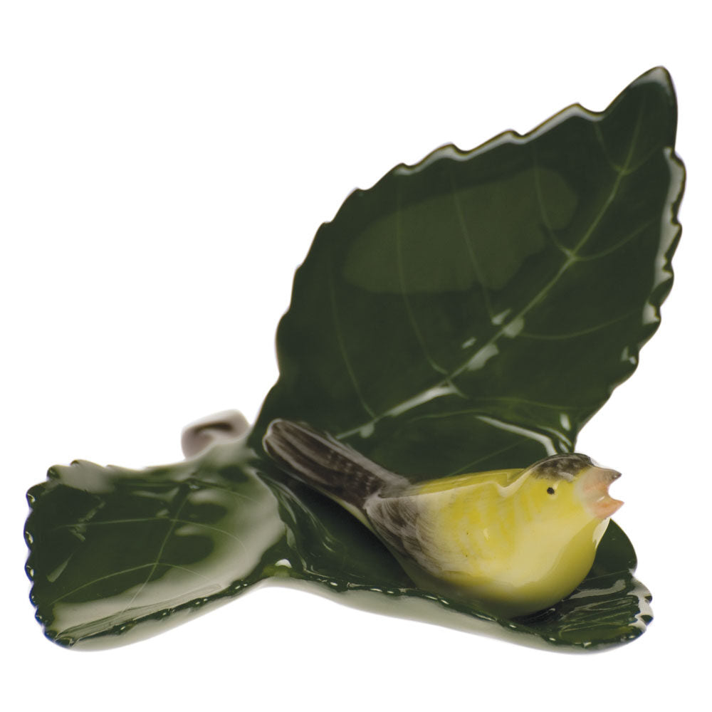 Bird on Leaf Table Place Cards & Place Card Holder in hand-painted Motif 6 porcelain by Herend of Hungary