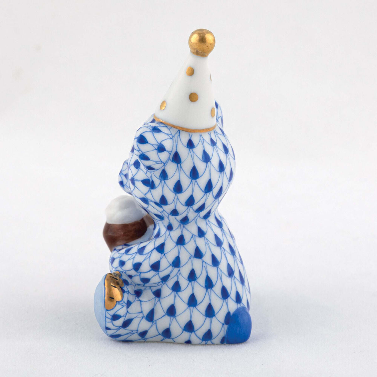 Herend Birthday Bear Figurine – Sapphire, alternate view