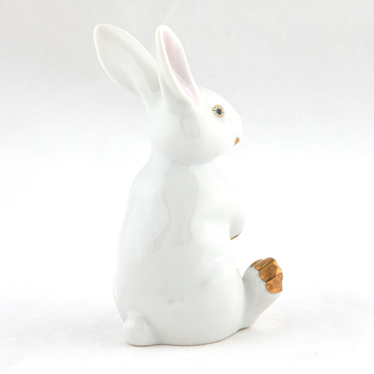 Herend Blossom Bunny Figurine – White-Green, alternate view