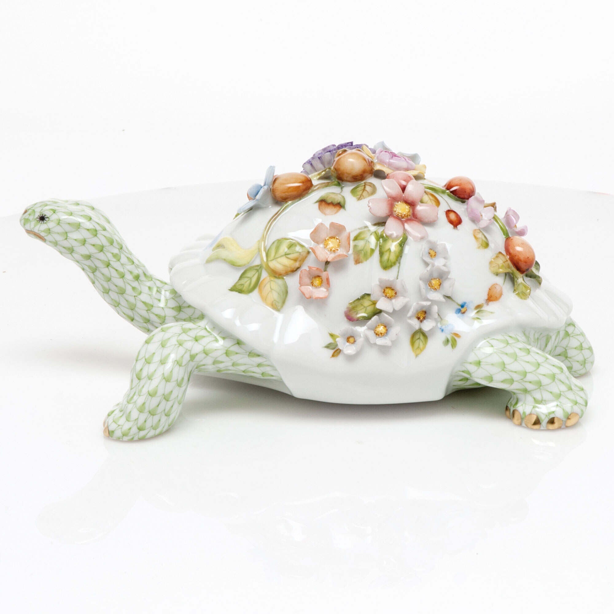 Herend Blossoming Tortoise Figurine β additional view