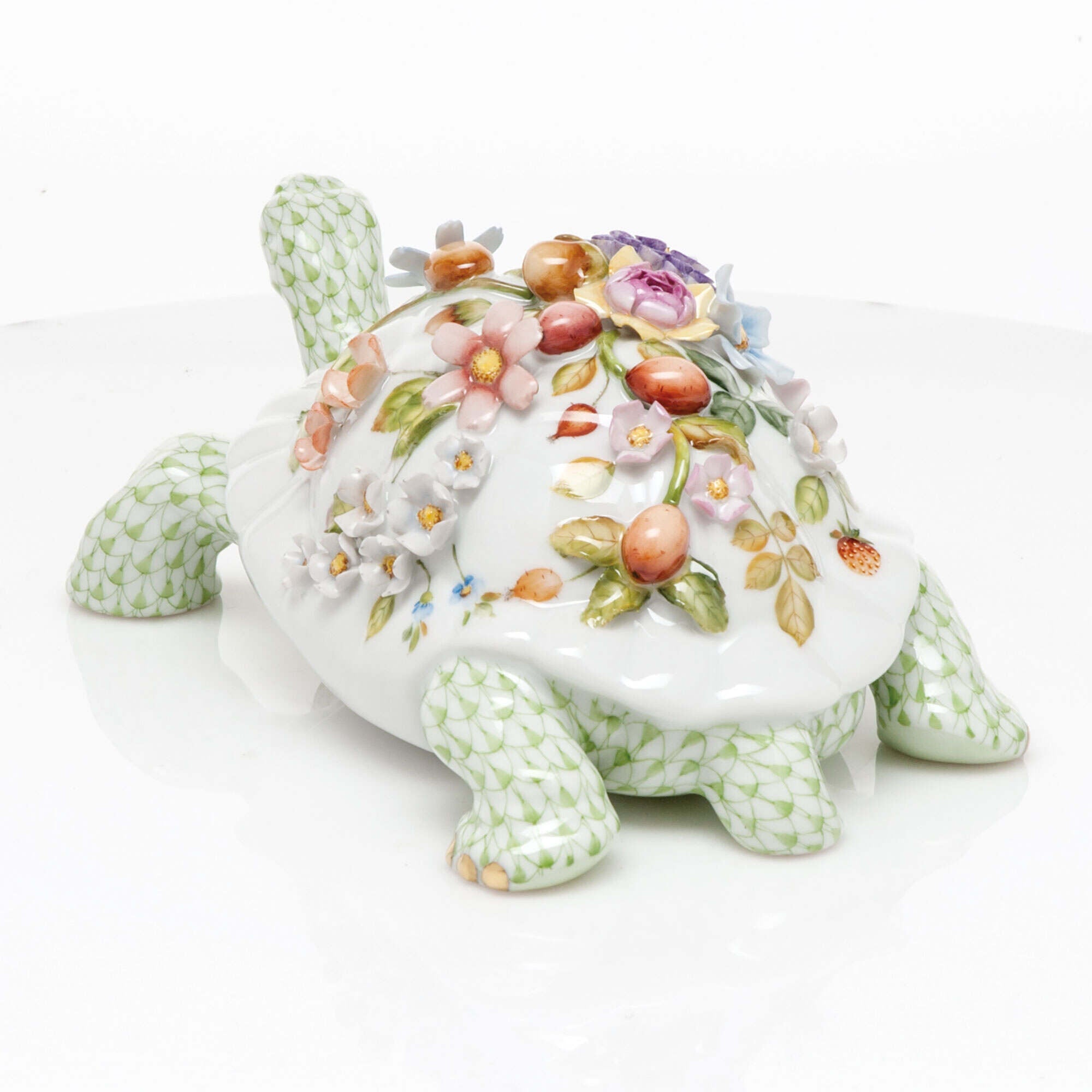 Herend Blossoming Tortoise Figurine β additional view