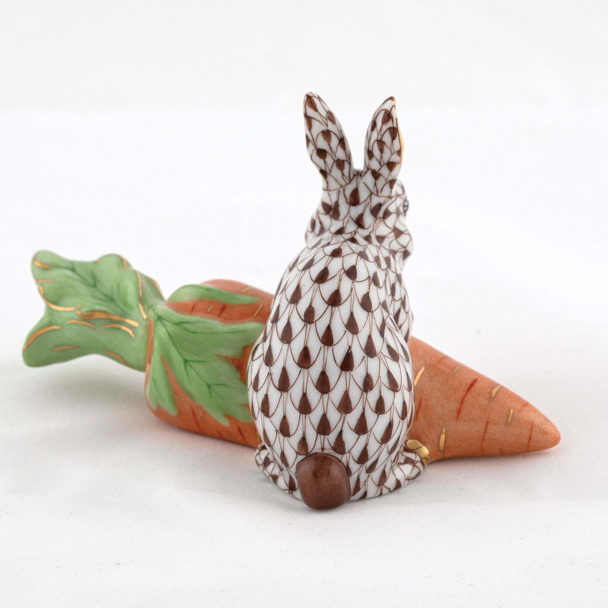 Herend Carrot Love Figurine – Chocolate, alternate view