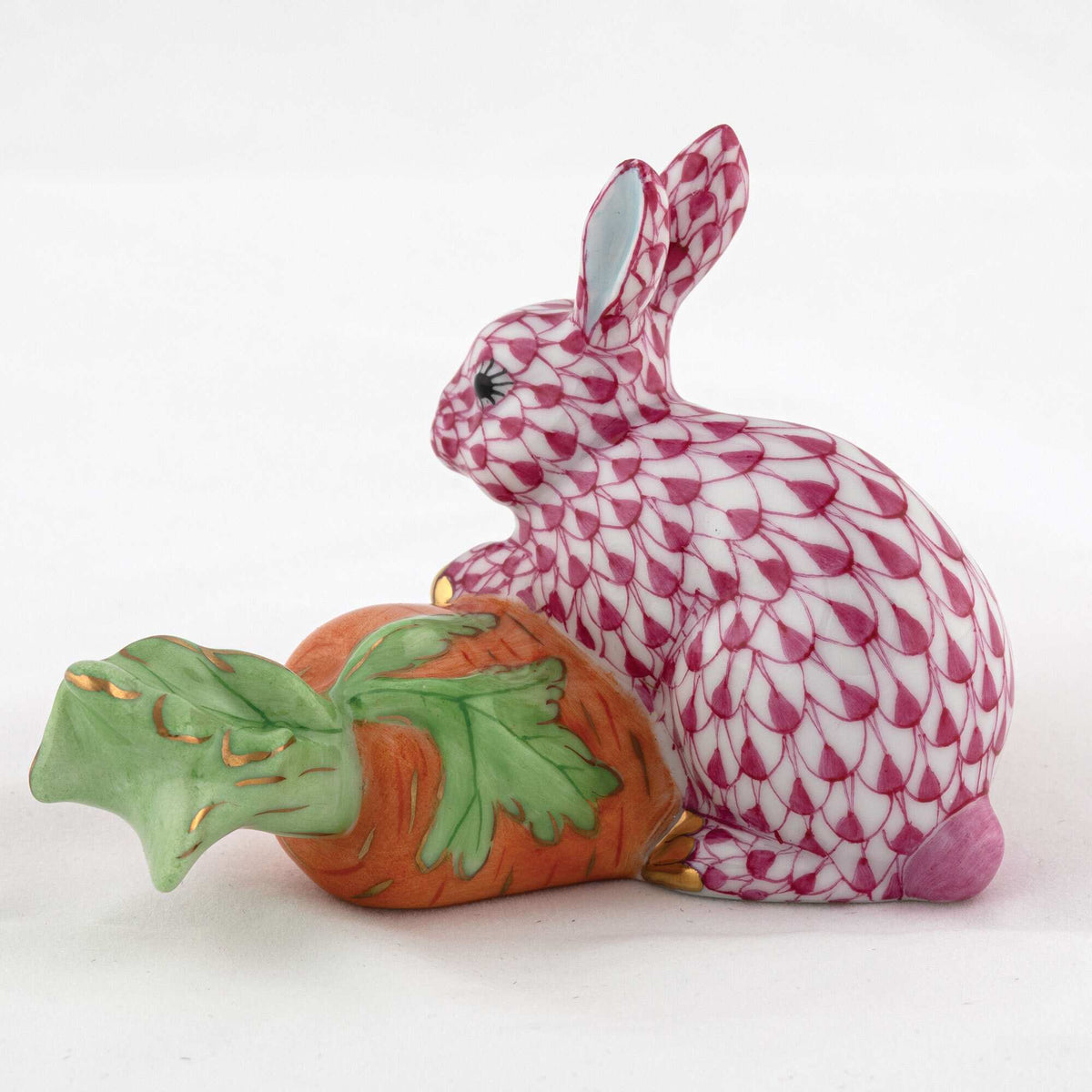 Herend Carrot Love Figurine – Raspberry, alternate view