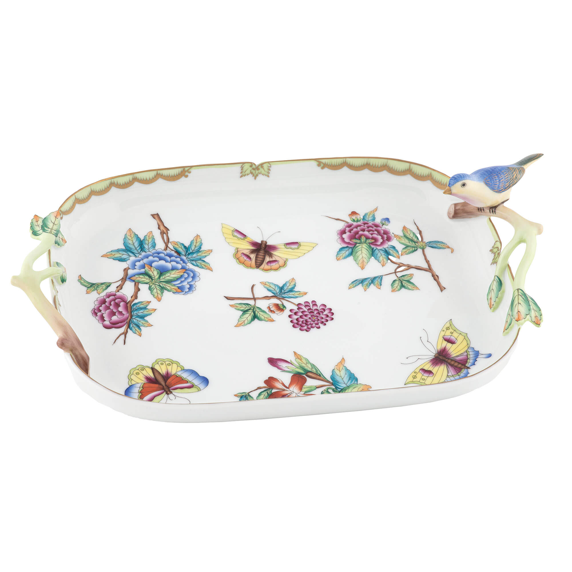 Herend Celebration Tray Queen Victoria in Multicolor - Hand-painted Hungarian porcelain by Herend. Paris Tableware.