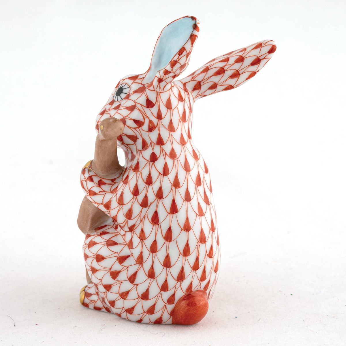 Herend Cello Bunny Figurine – Rust, alternate view