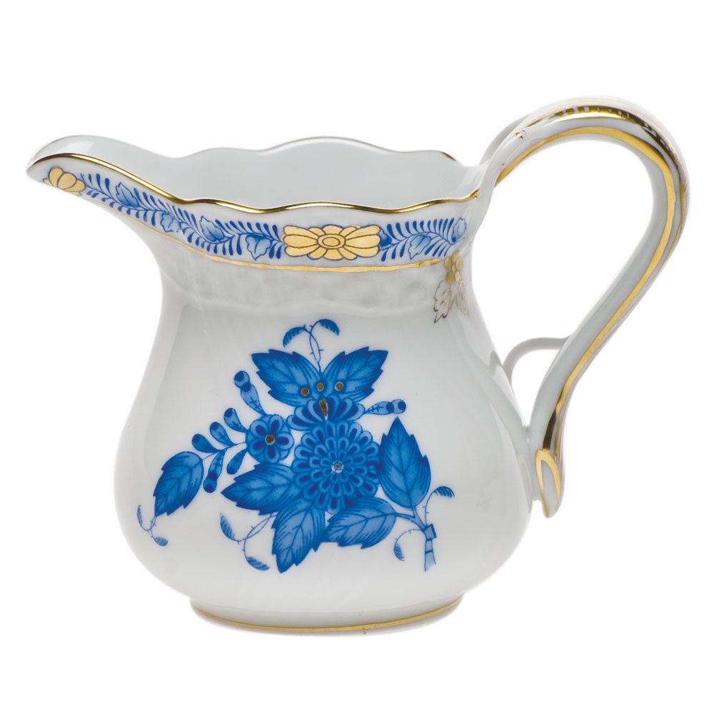 Herend Chinese Bouquet Blue Creamer, alternate view
