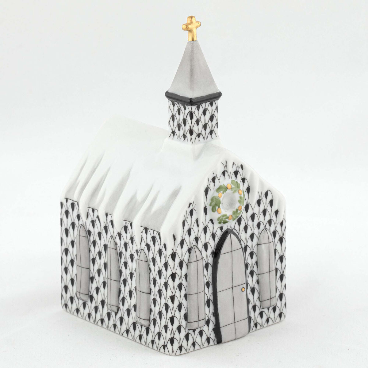 Herend Church Figurine – Black, alternate view