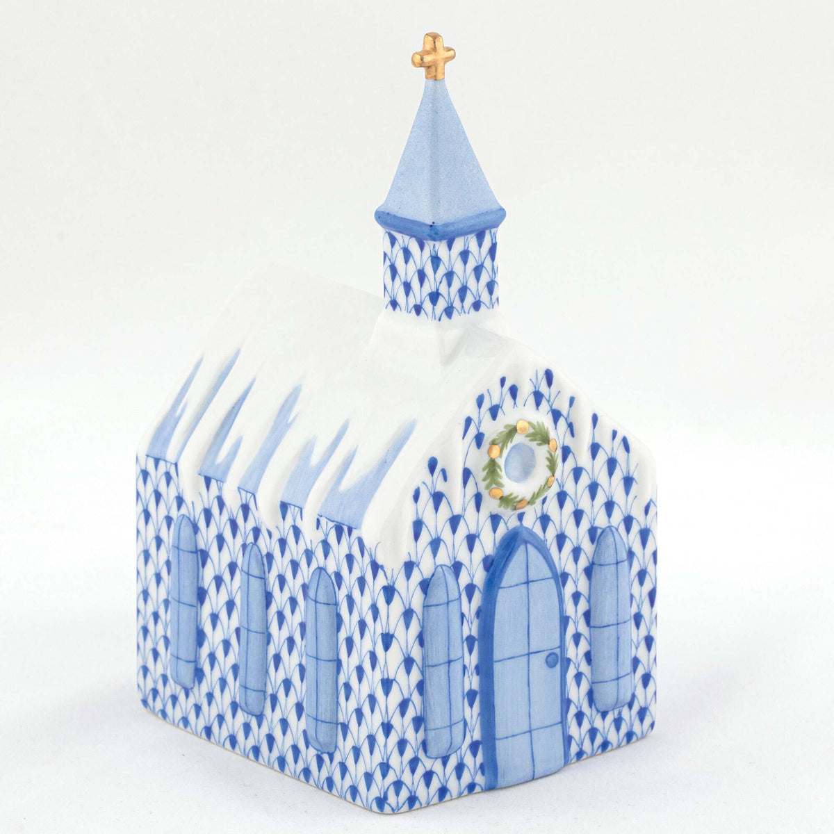 Herend Church Figurine – Sapphire, alternate view
