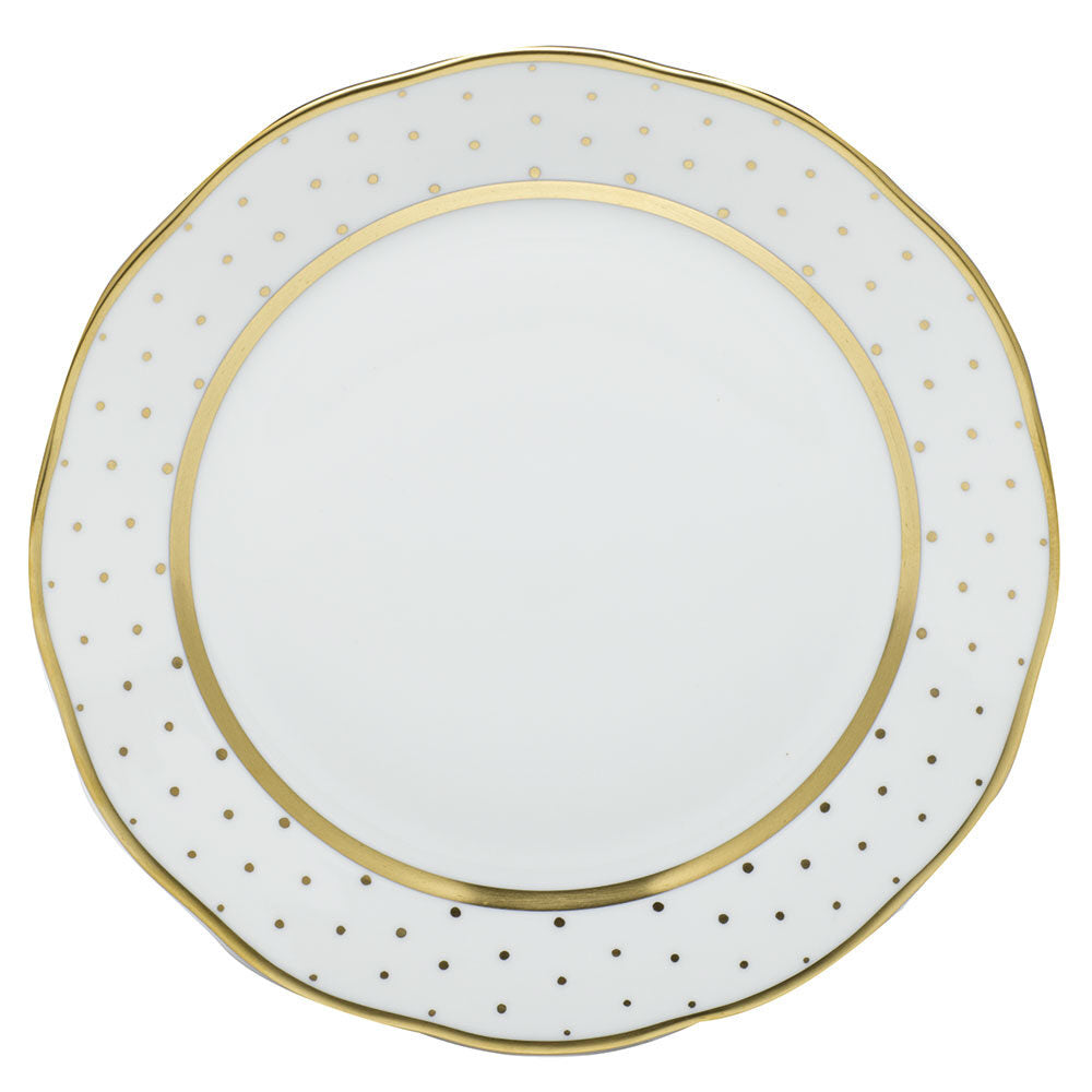 Hand-painted Herend Connect the Dots Dinner Plate in fine porcelain, 10.5in D, on a white background