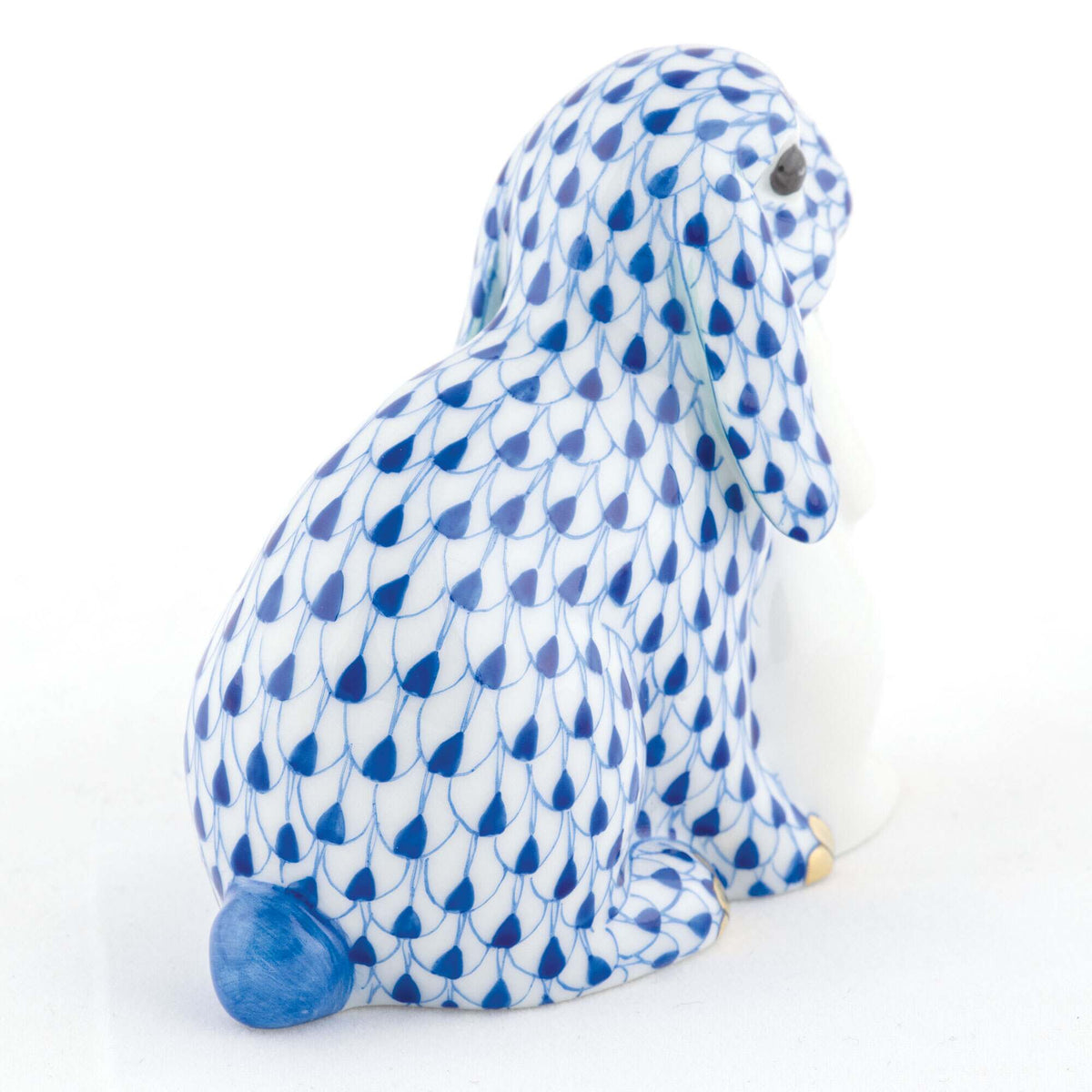 Herend Cuddling Bunnies Figurine – Sapphire, alternate view