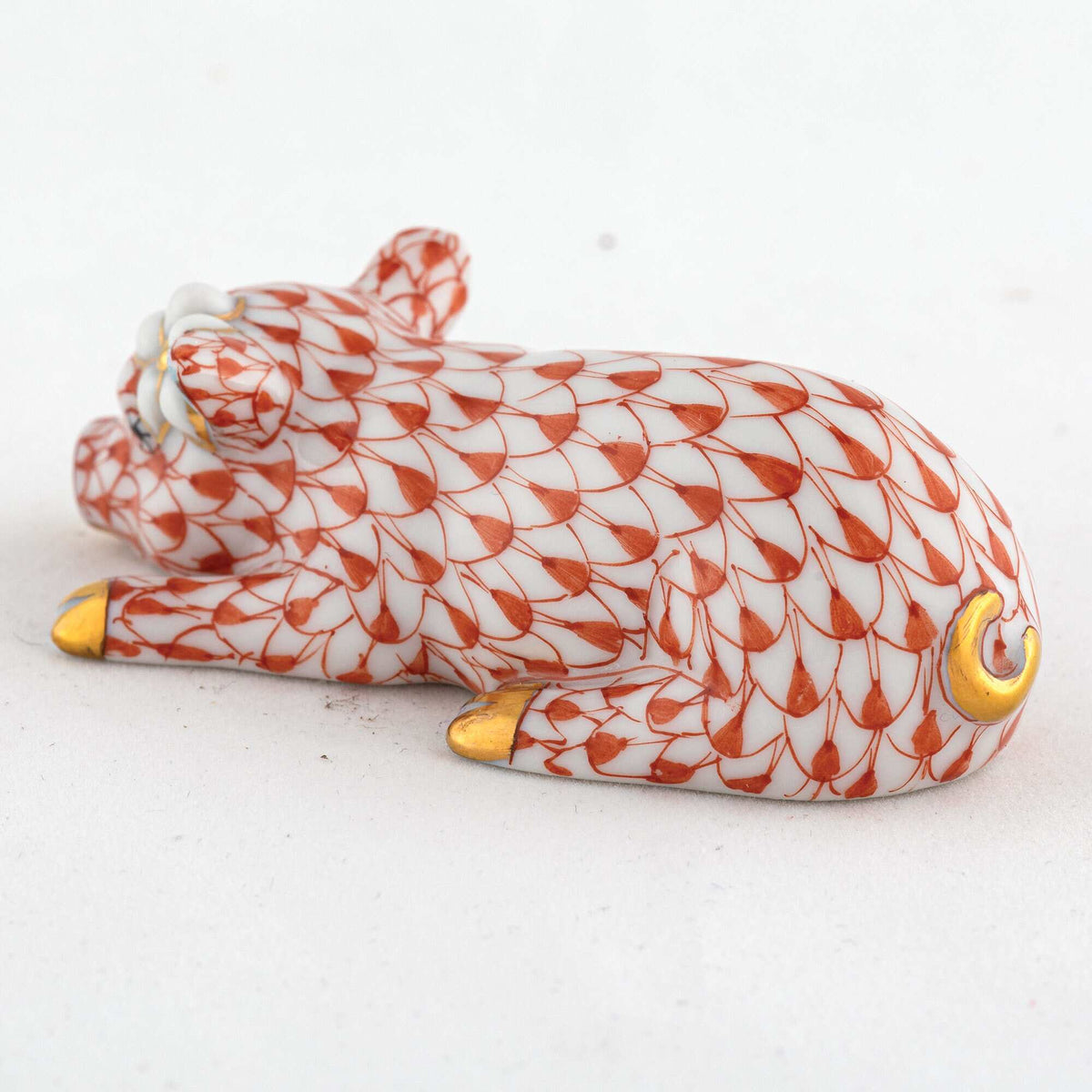 Herend Daisy the Pig Figurine – Rust, alternate view