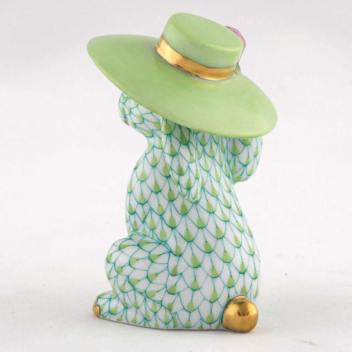 Herend Derby Bunny Figurine – Key Lime, alternate view
