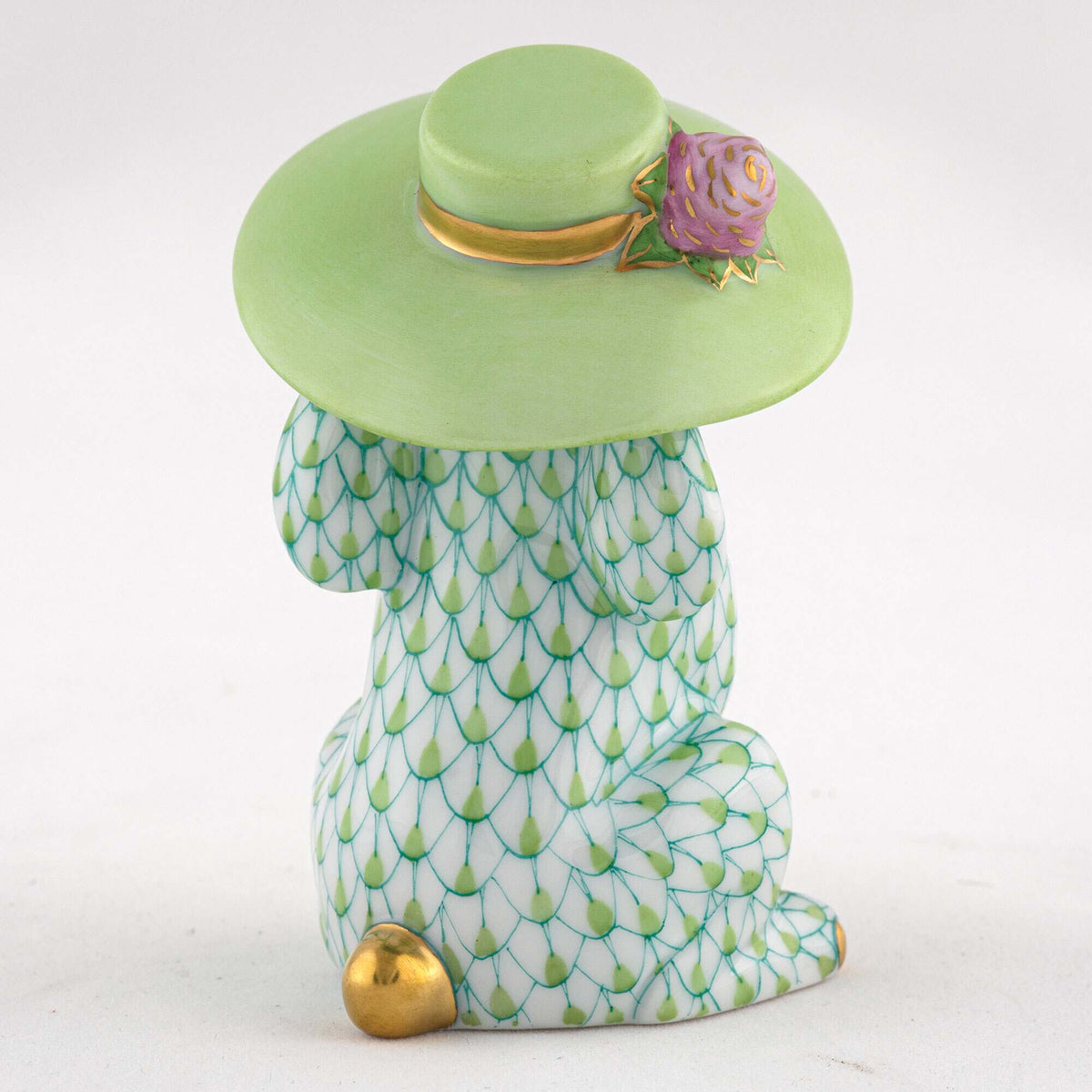 Herend Derby Bunny Figurine – Key Lime, alternate view