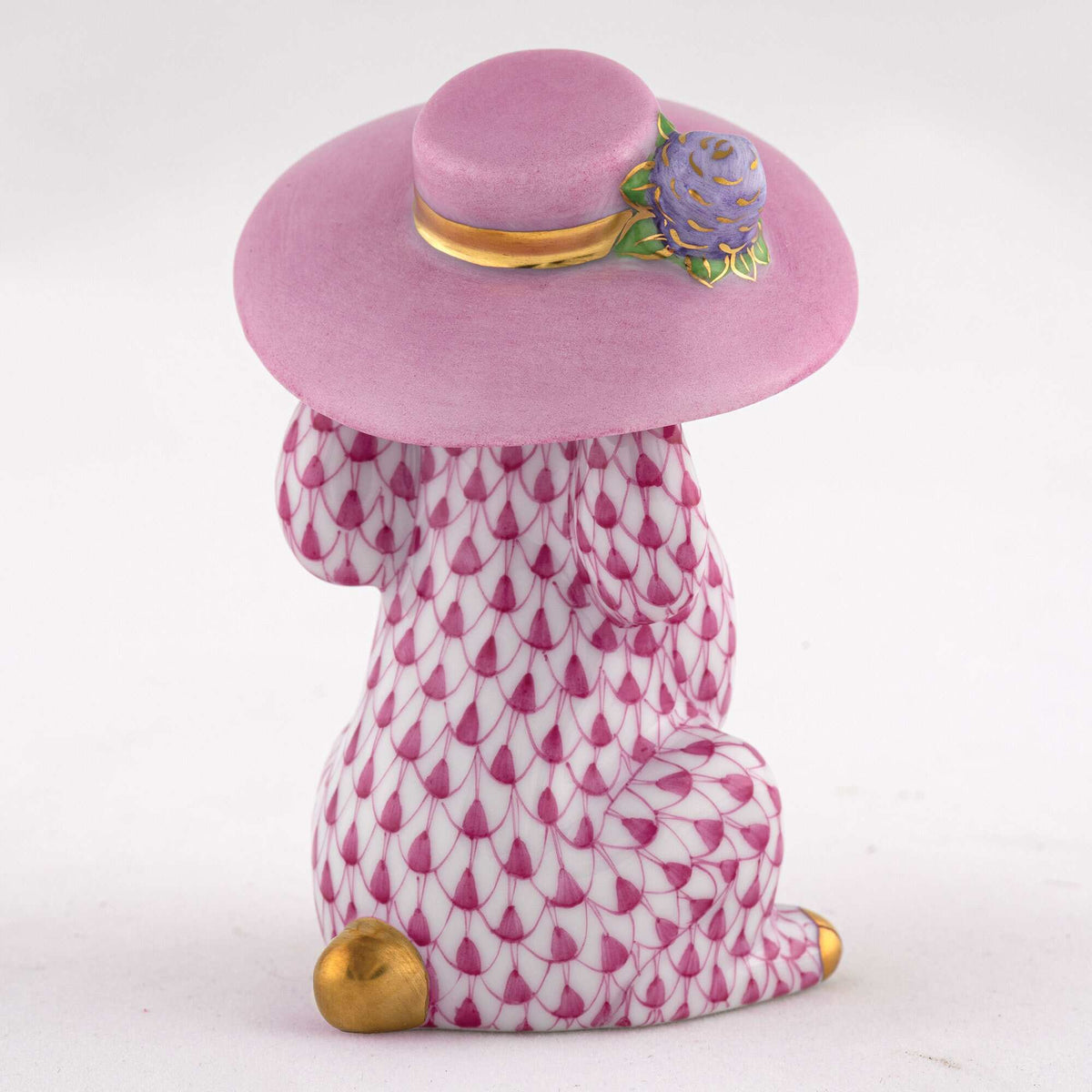 Herend Derby Bunny Figurine – Raspberry, alternate view