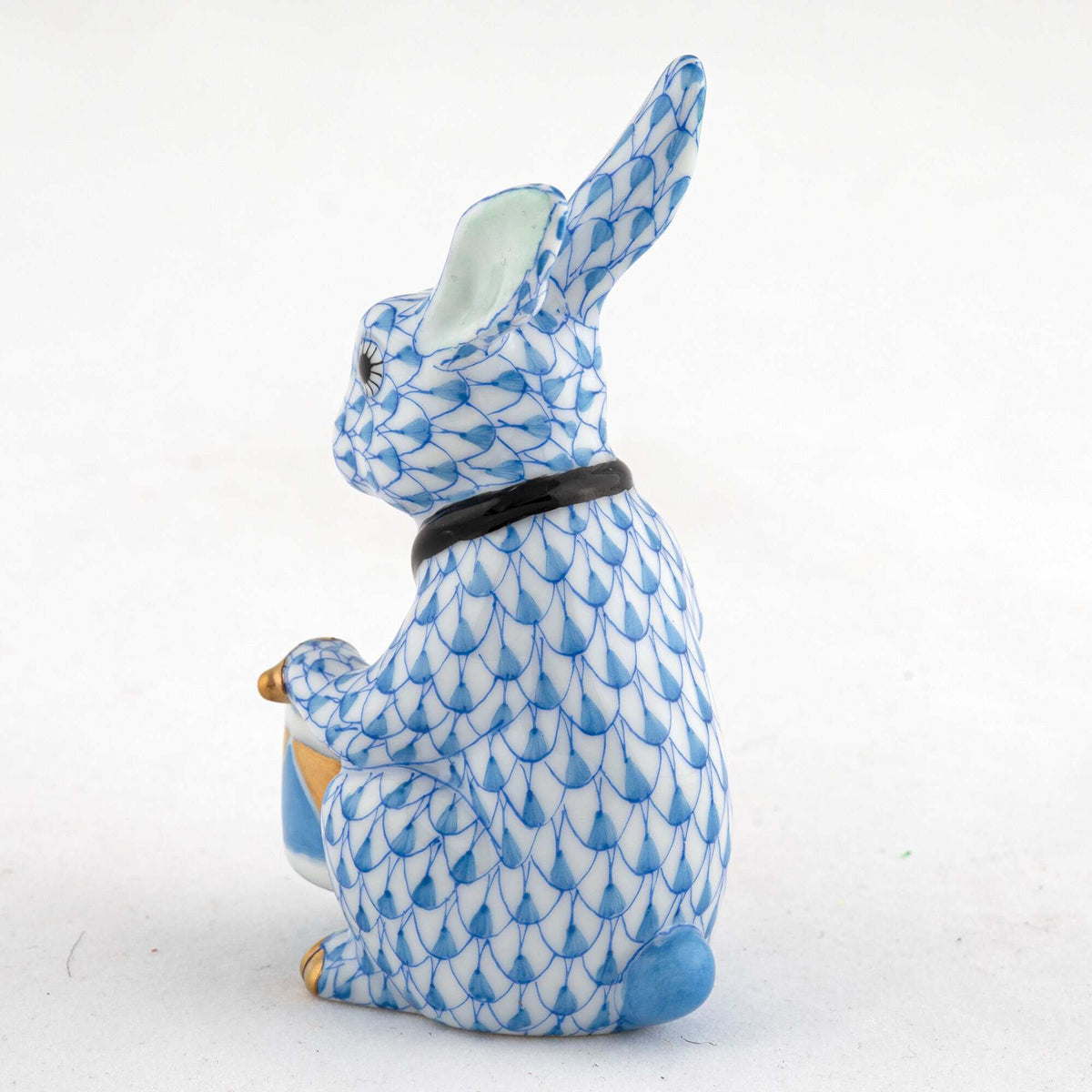 Herend Drummer Bunny Figurine – Blue, alternate view