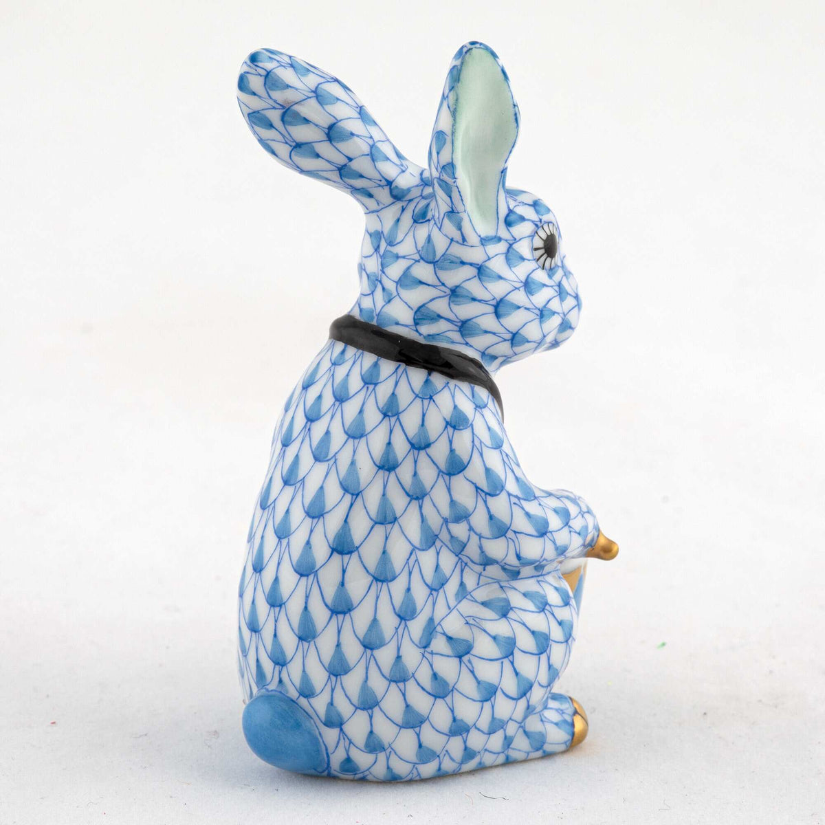 Herend Drummer Bunny Figurine – Blue, alternate view