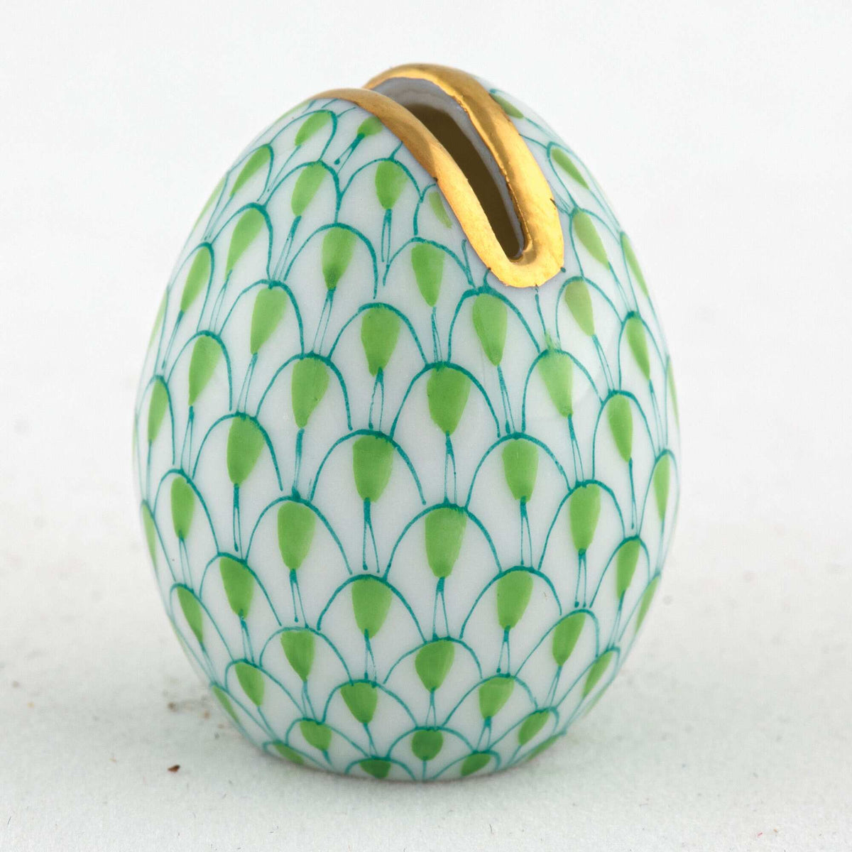 Herend Egg Place Card Holder – Key Lime, alternate view