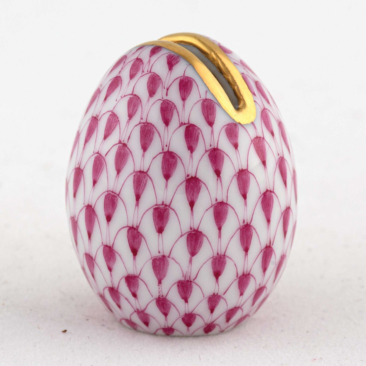 Herend Egg Place Card Holder – Raspberry, alternate view