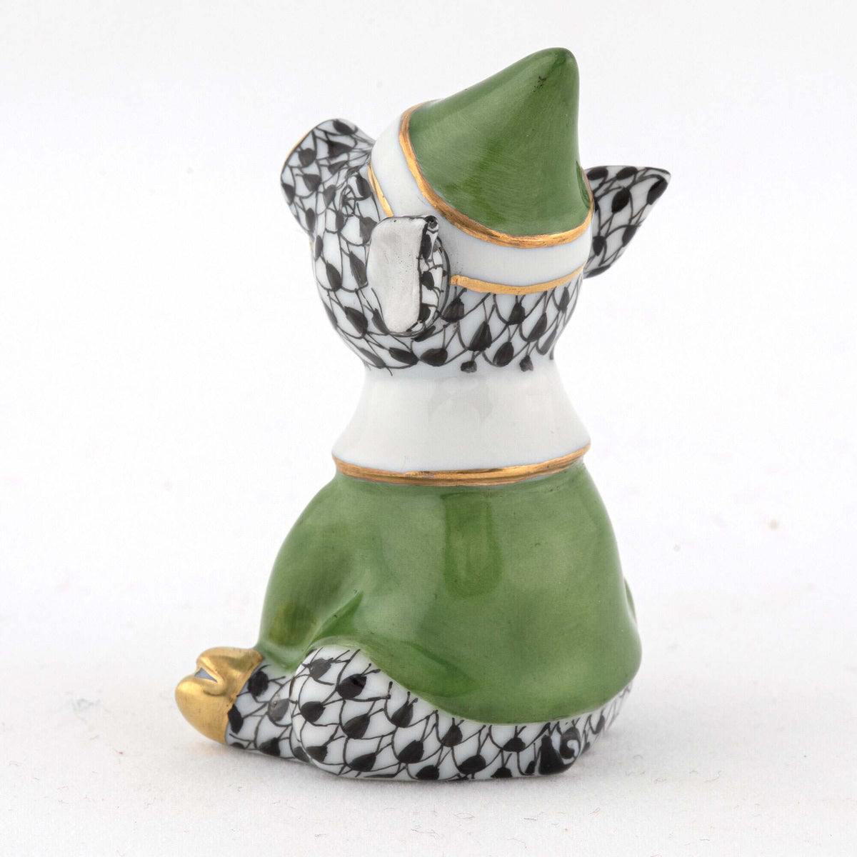 Herend Elf Piggy Figurine – Black, alternate view