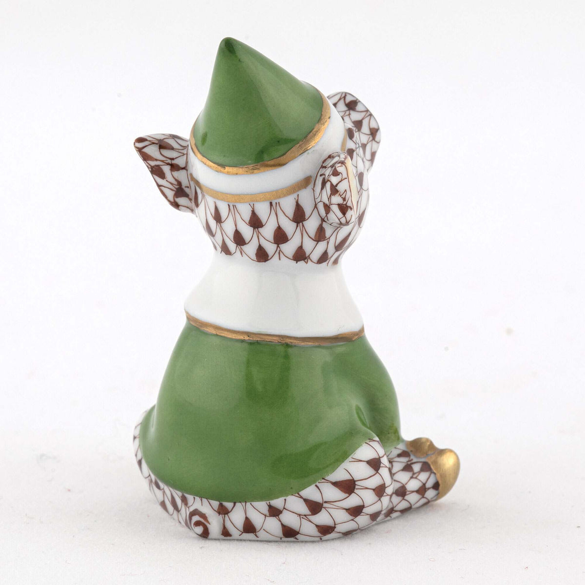 Herend Elf Piggy Figurine – Chocolate, alternate view