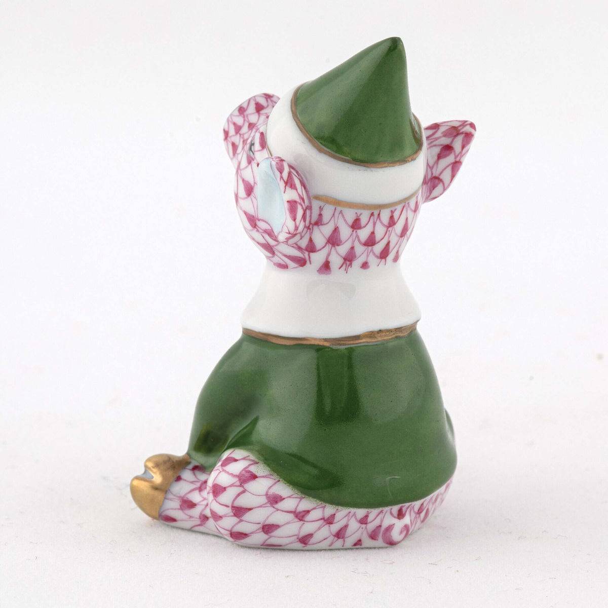 Herend Elf Piggy Figurine – Raspberry, alternate view