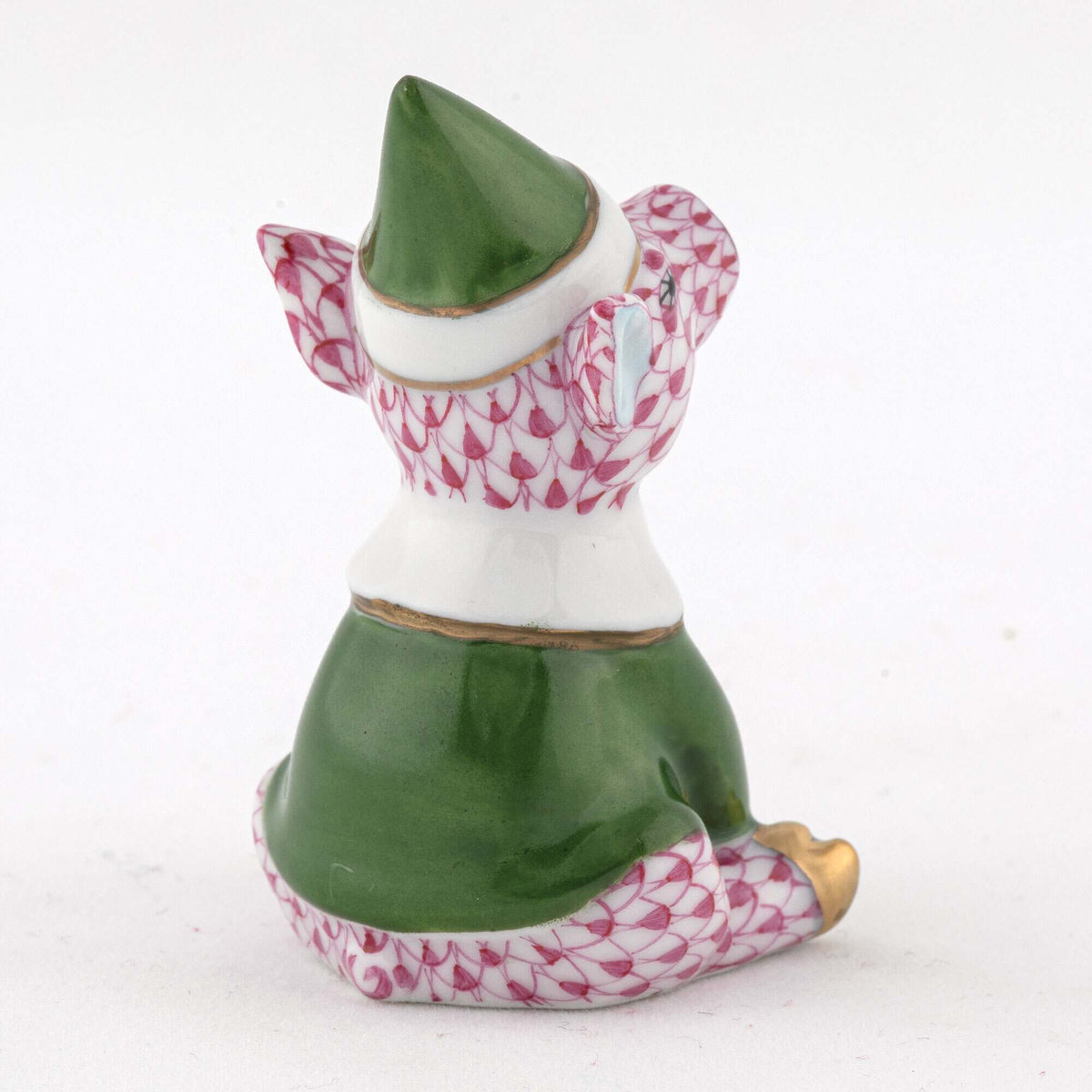 Herend Elf Piggy Figurine – Raspberry, alternate view