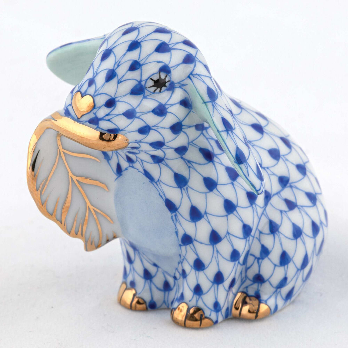 Herend Fall Bunny Figurine – Sapphire, alternate view