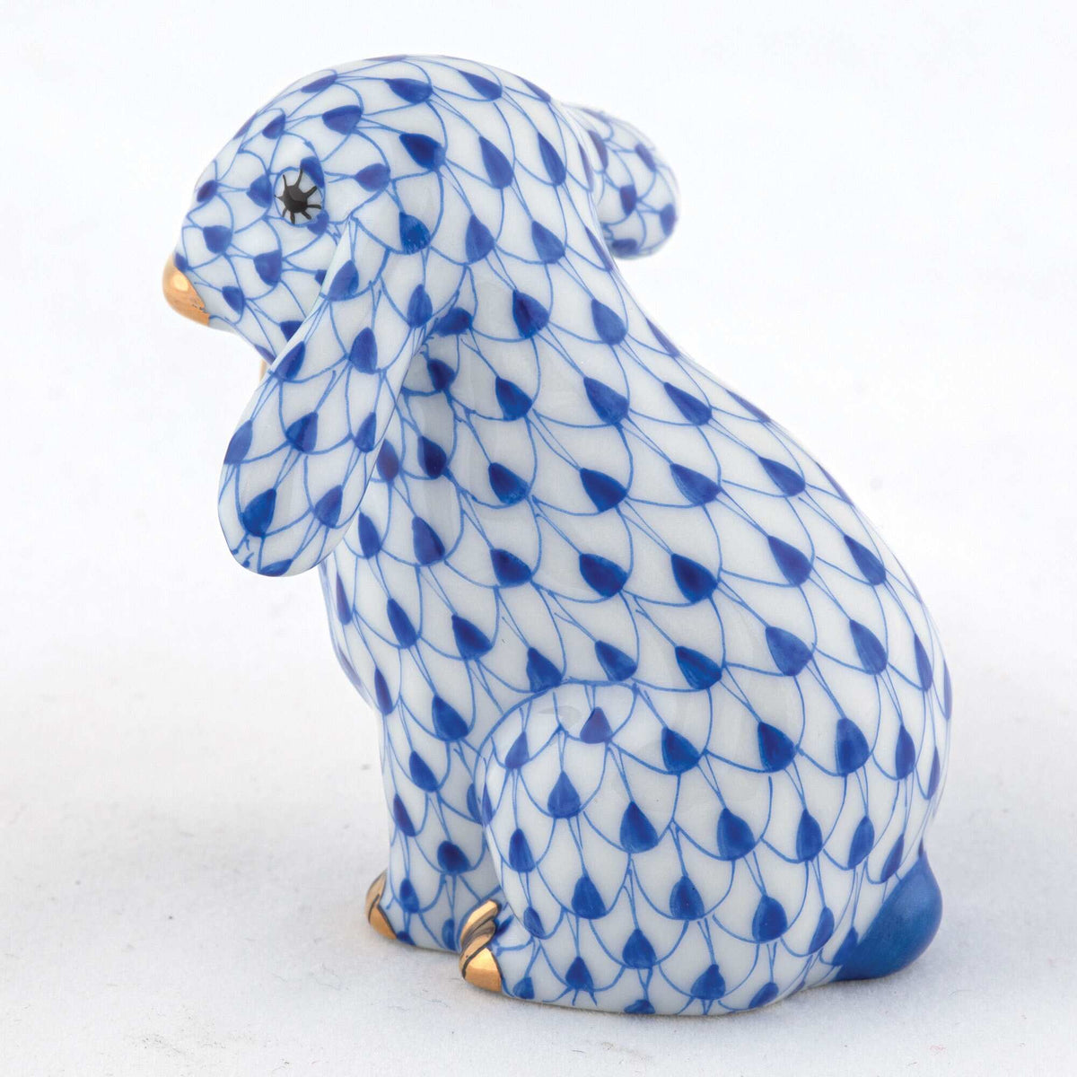 Herend Fall Bunny Figurine – Sapphire, alternate view
