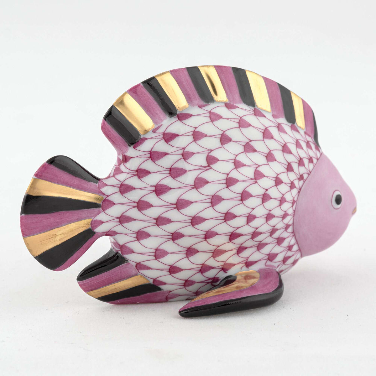 Herend Fish Figurine – Raspberry, alternate view