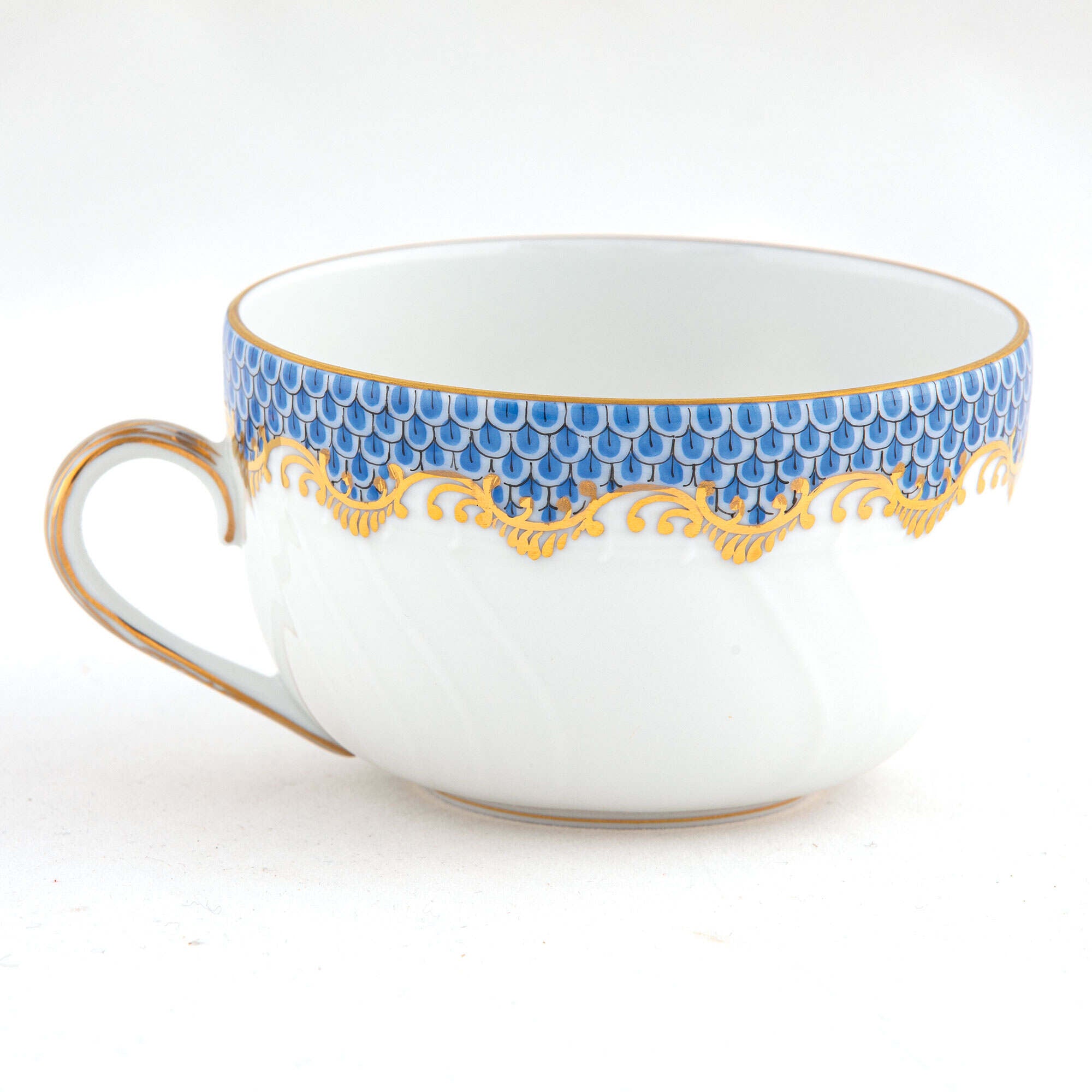 Herend Fish Scale Blue Canton Cup Teacup β additional view