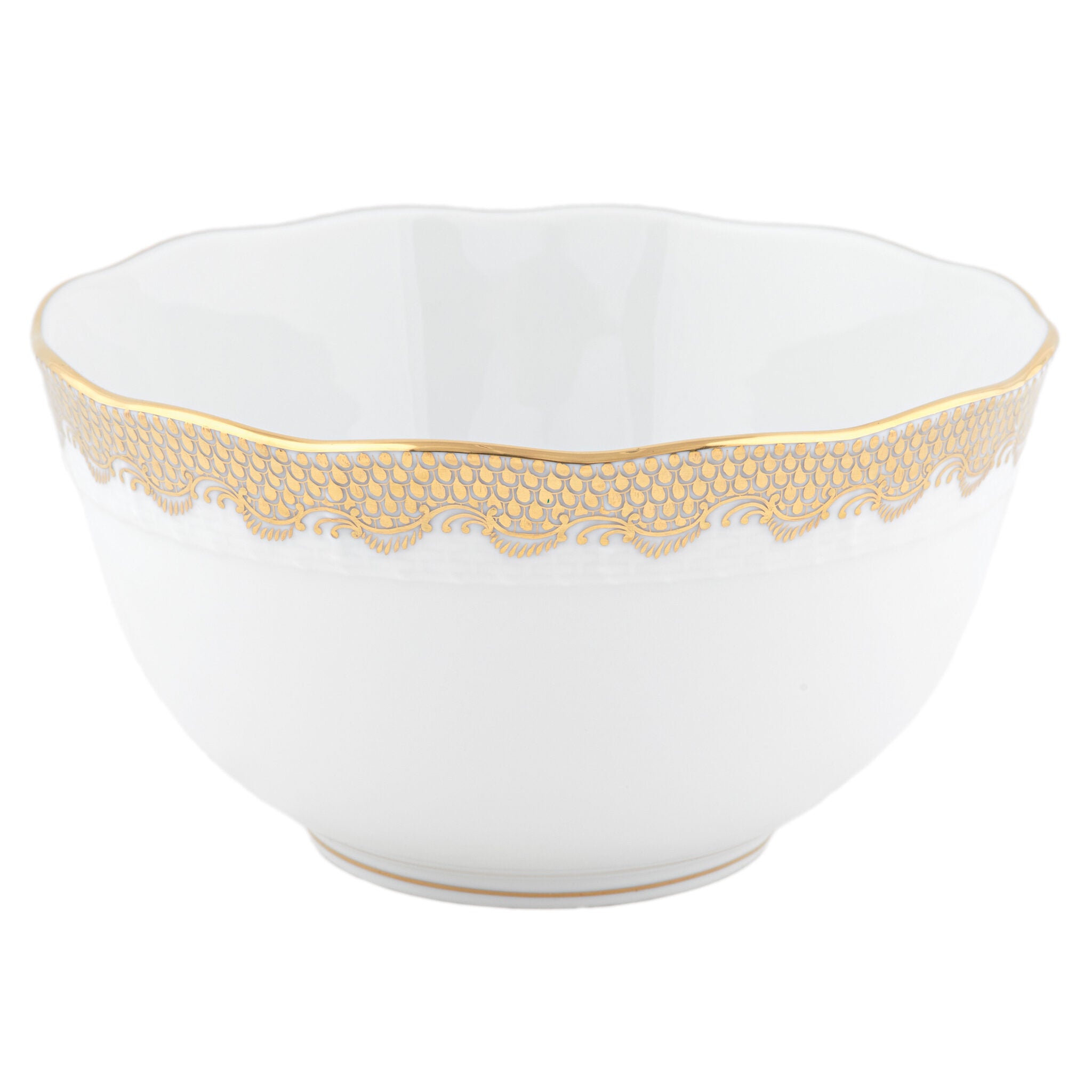 Herend Fish Scale Gold Round Bowl β additional view