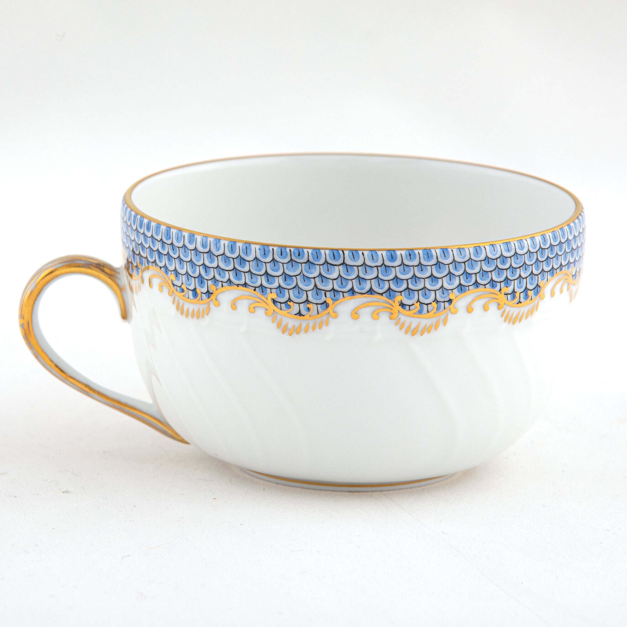 Herend Fish Scale Light Blue Canton Cup Teacup β additional view