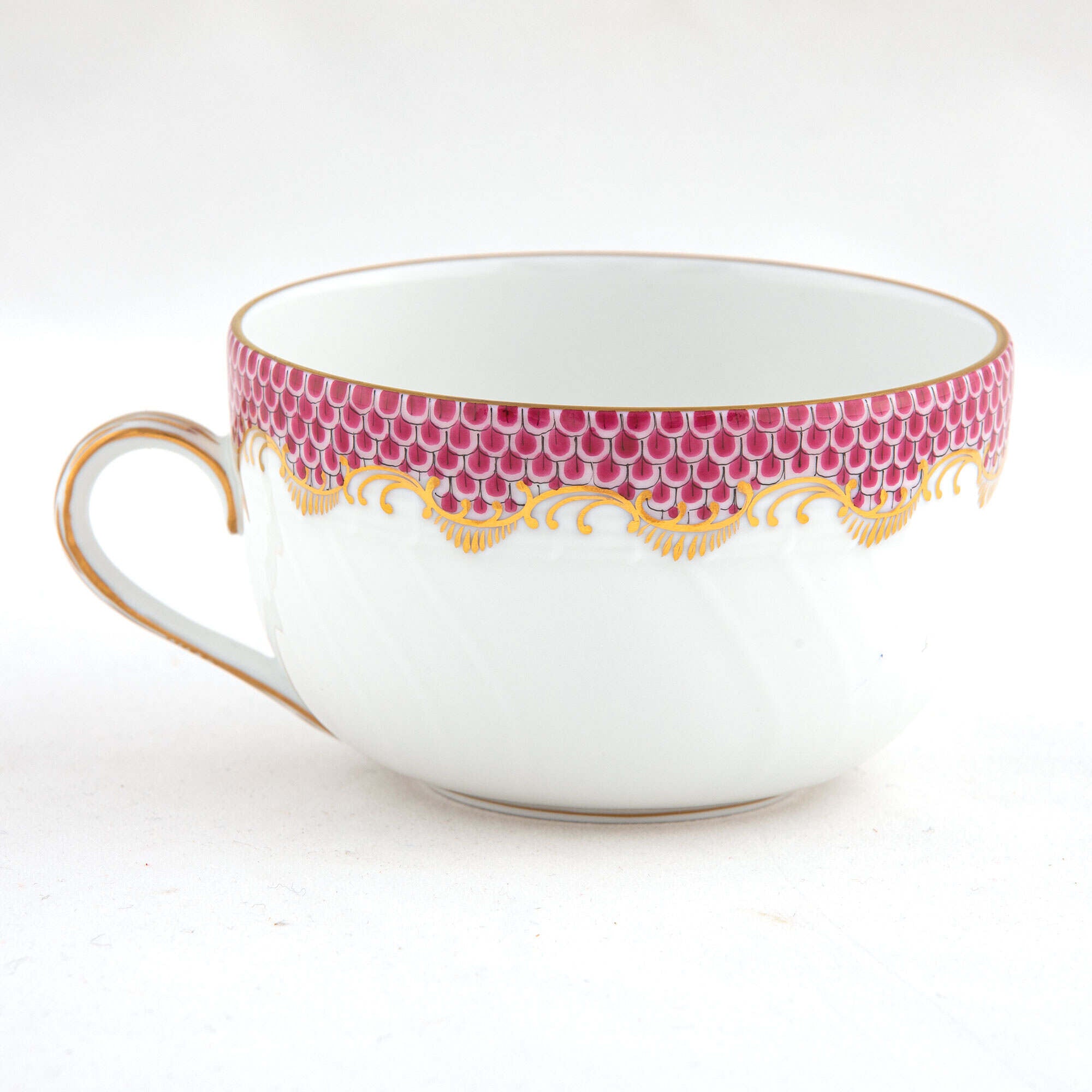 Herend Fish Scale Pink Canton Cup Teacup β additional view