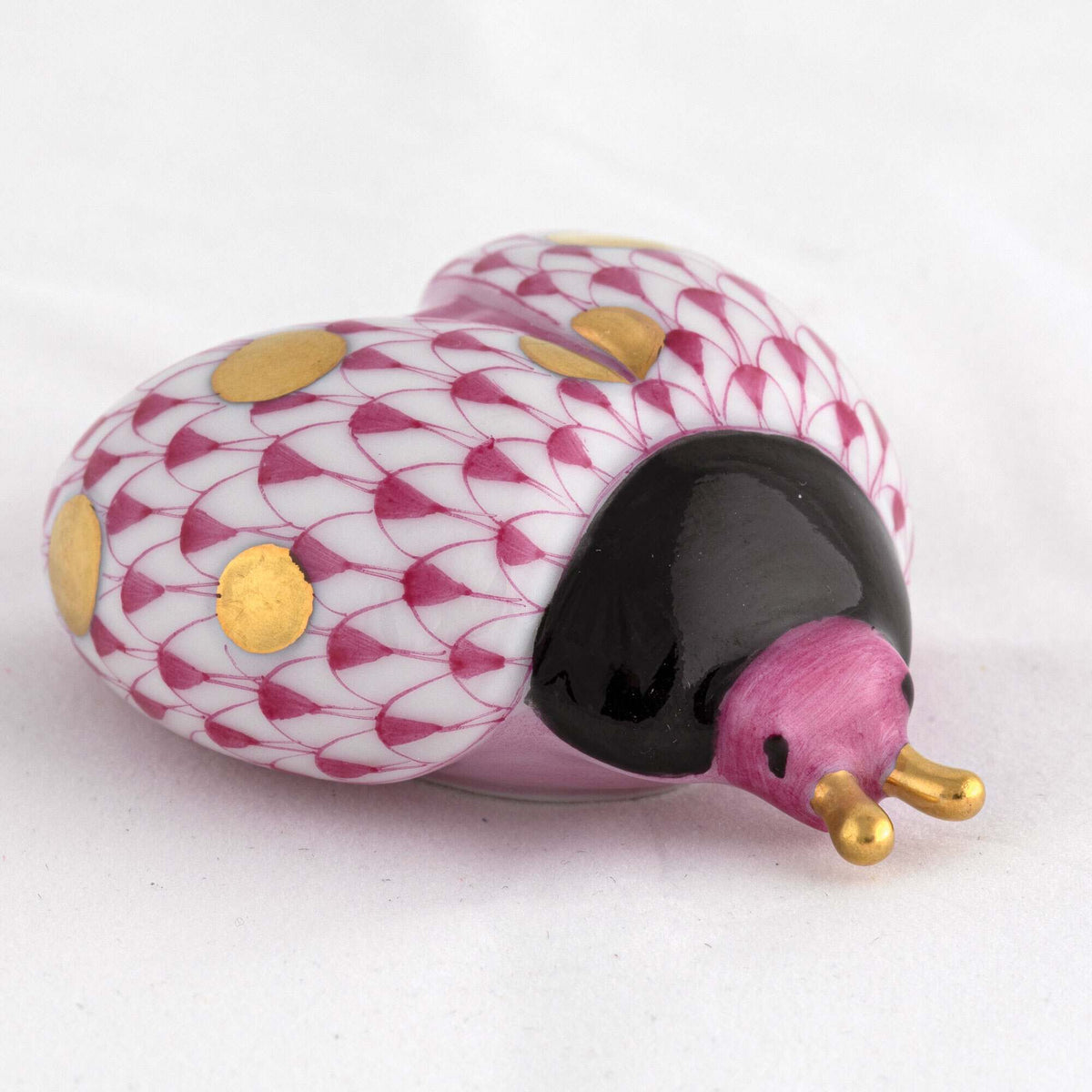 Herend Flying Ladybug Figurine – Raspberry, alternate view