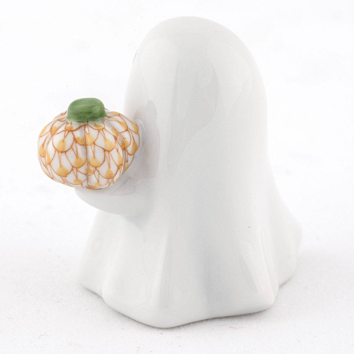 Herend Ghost with Pumpkin Figurine – Butterscotch, alternate view