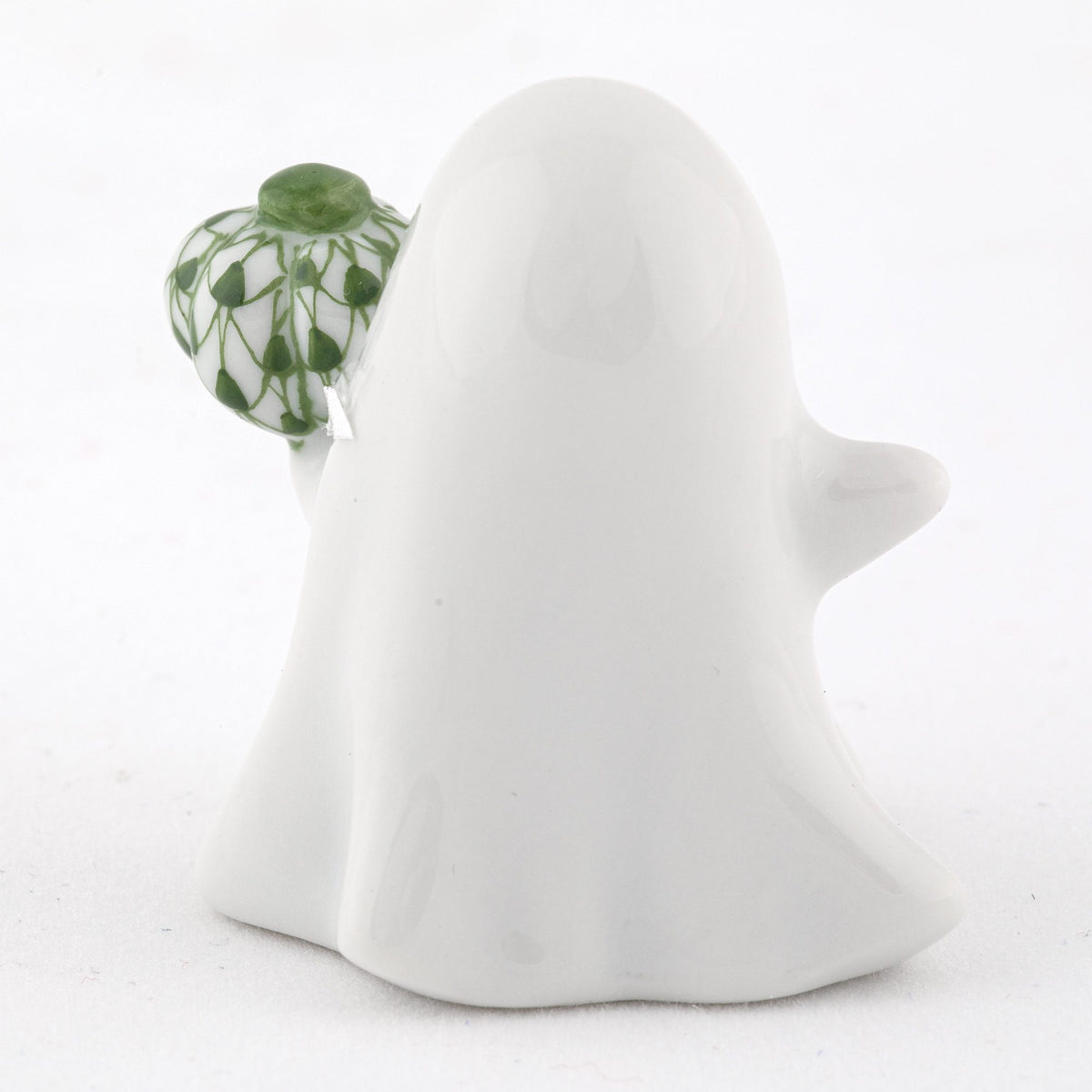 Herend Ghost with Pumpkin Figurine – Forest-Green, alternate view