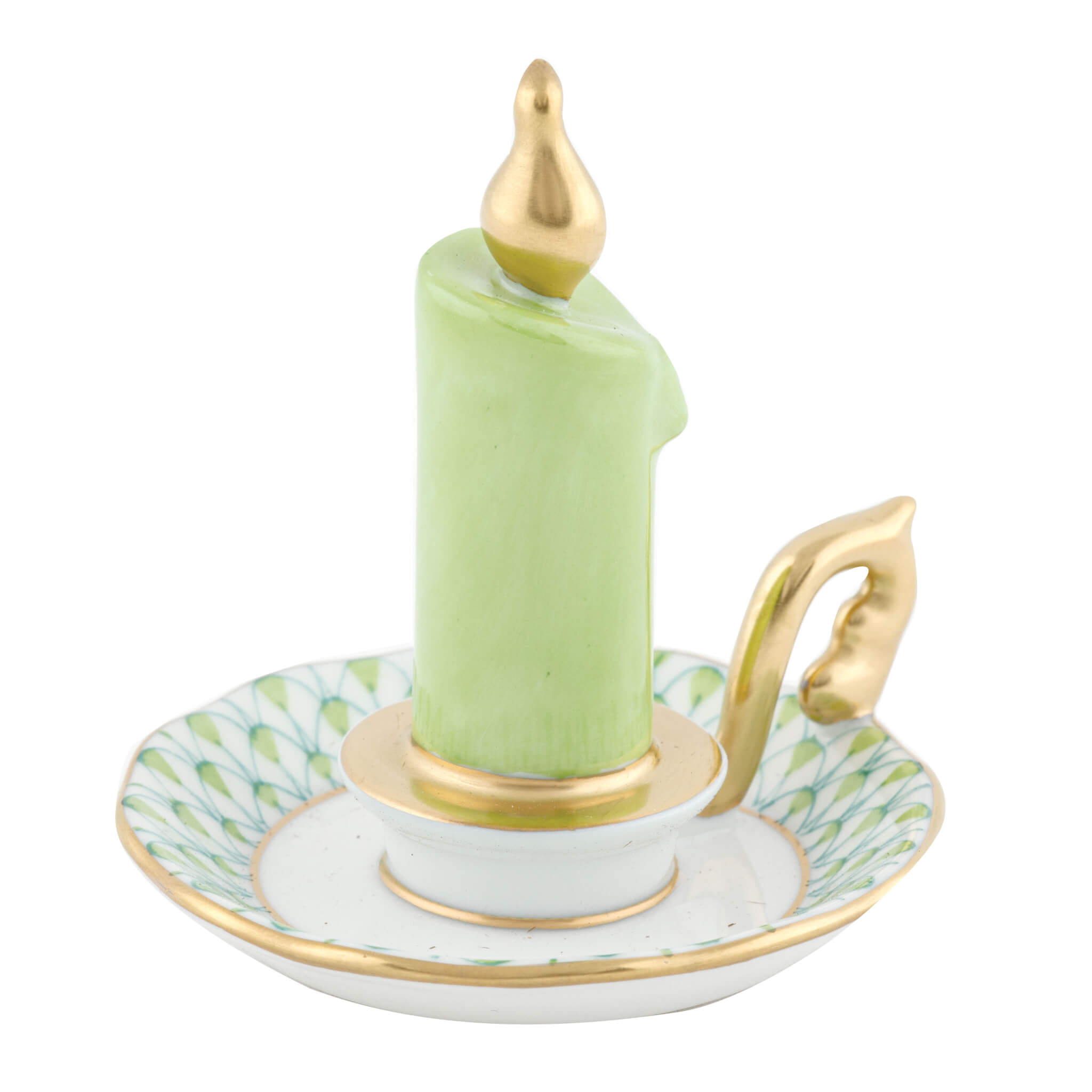Herend Glowing Candlestick in Keylime