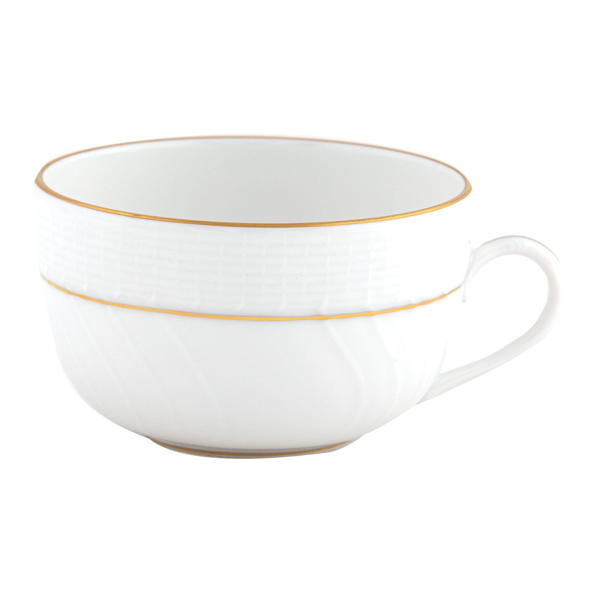 Hand-painted Herend Golden Edge Canton Cup Teacup in fine porcelain, on a white background