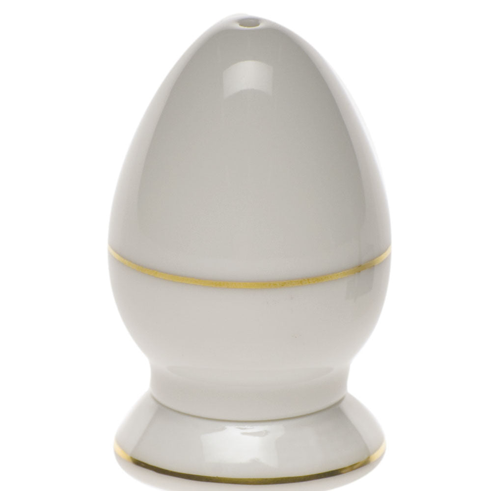 Hand-painted Herend Golden Edge Pepper Shaker Single Hole Salt & Pepper Shaker Set in fine porcelain, 2.5in H, on a white background