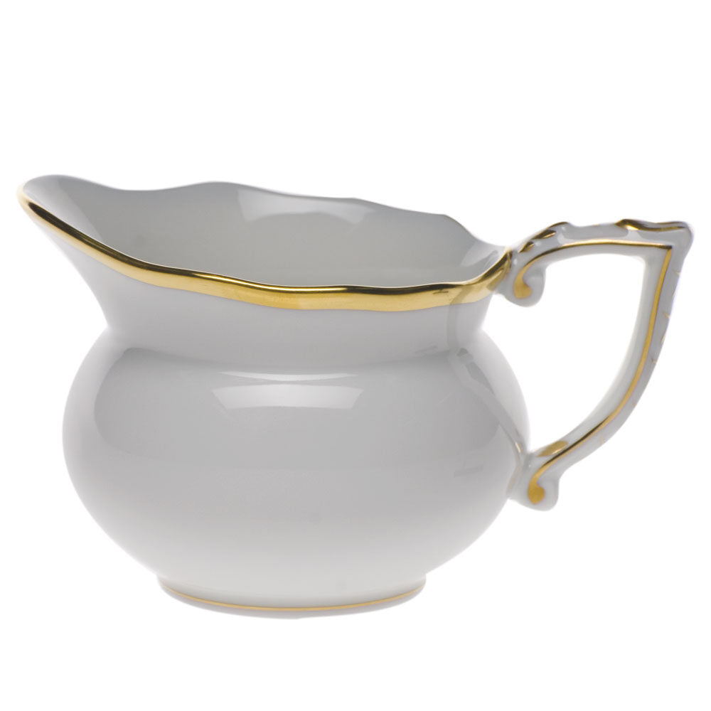 Hand-painted Herend Gwendolyn Creamer in fine porcelain, (7 OZ) 3in H, on a white background