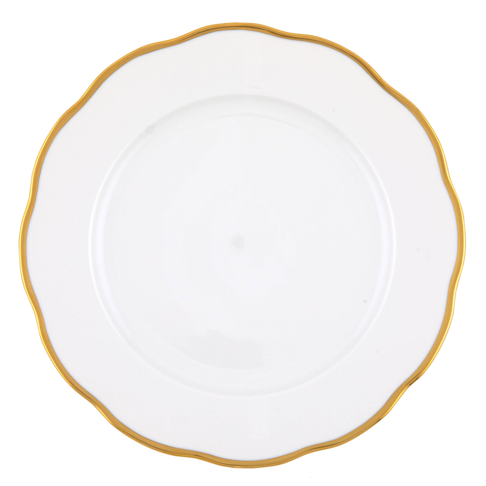 Hand-painted Herend Gwendolyn Service Plate in fine porcelain, 11in D, on a white background