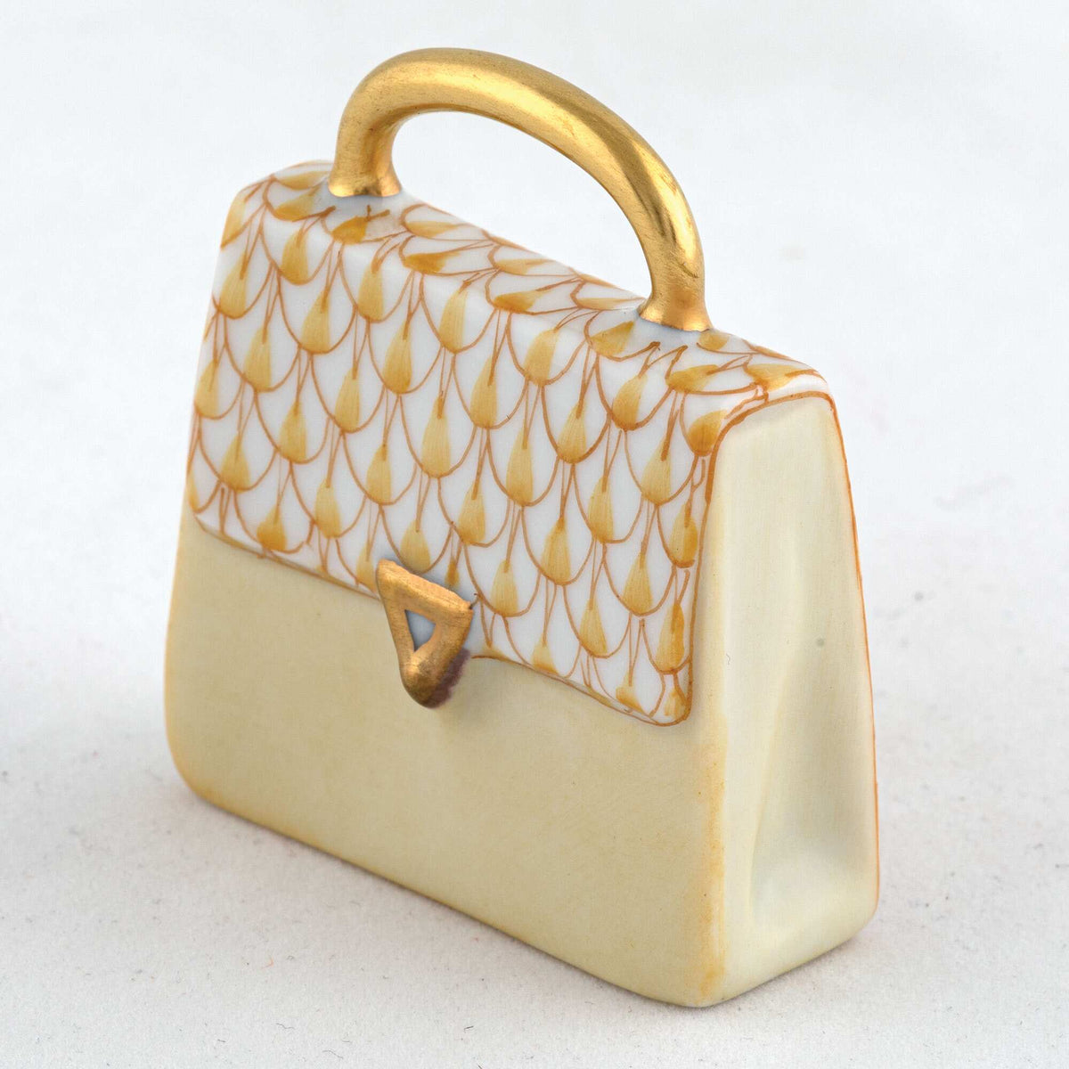Herend Handbag Figurine – Butterscotch, alternate view