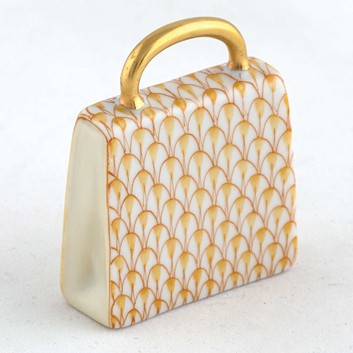 Herend Handbag Figurine – Butterscotch, alternate view