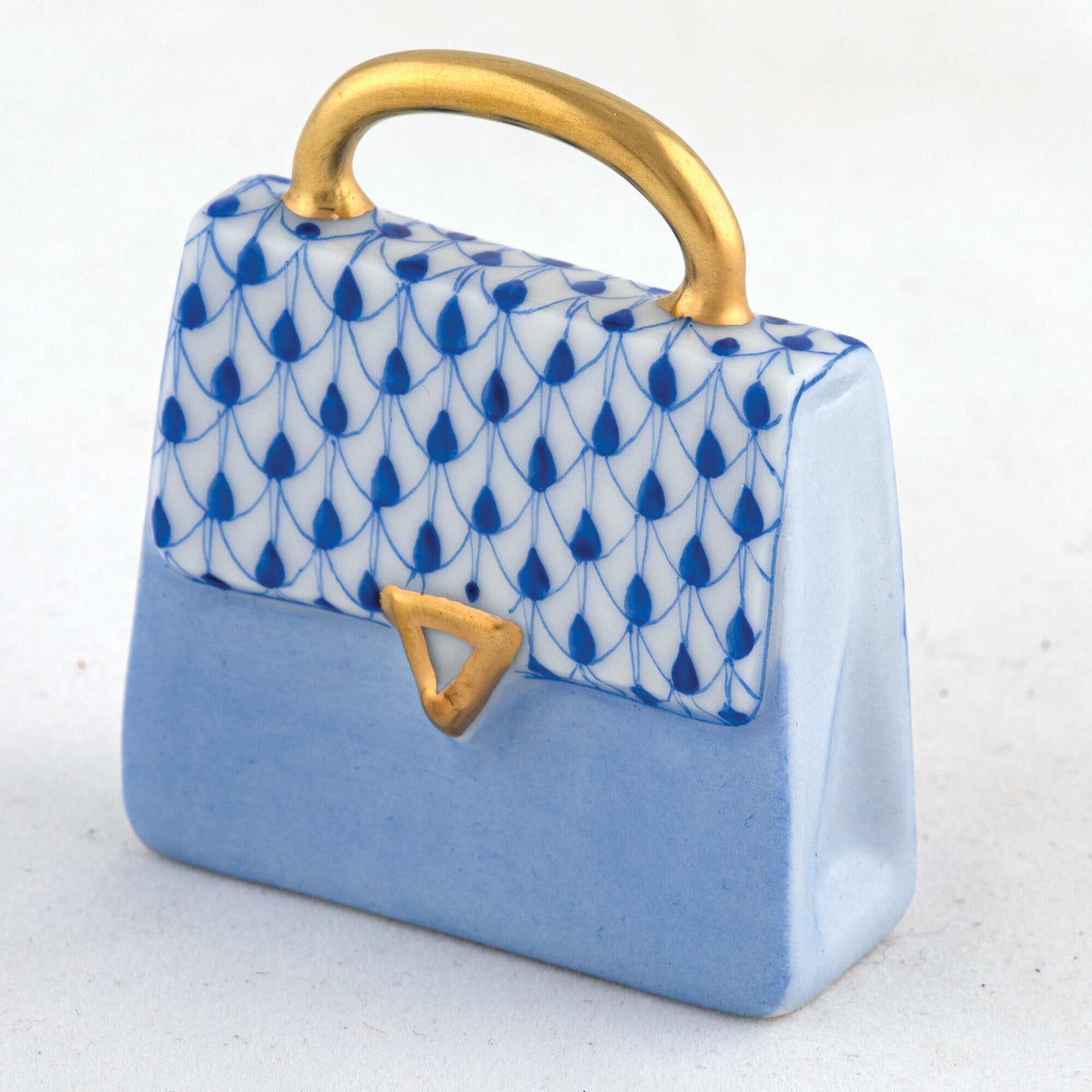 Herend Handbag Figurine – Sapphire, alternate view