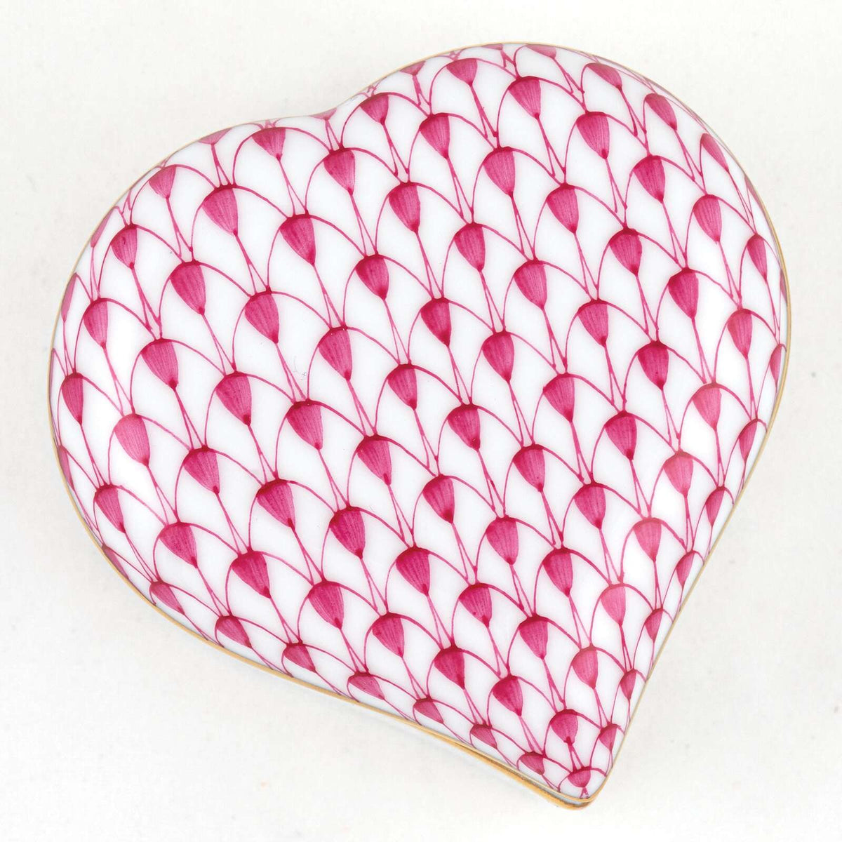 Herend Heart Box β Raspberry, alternate view